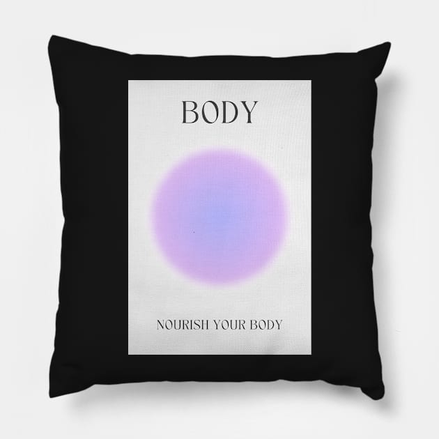 Body - Mind Body Soul Purple Aura Pillow by mystikwhale