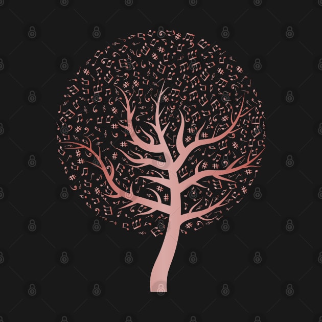 Rose Gold Music Tree by CokeyPanda