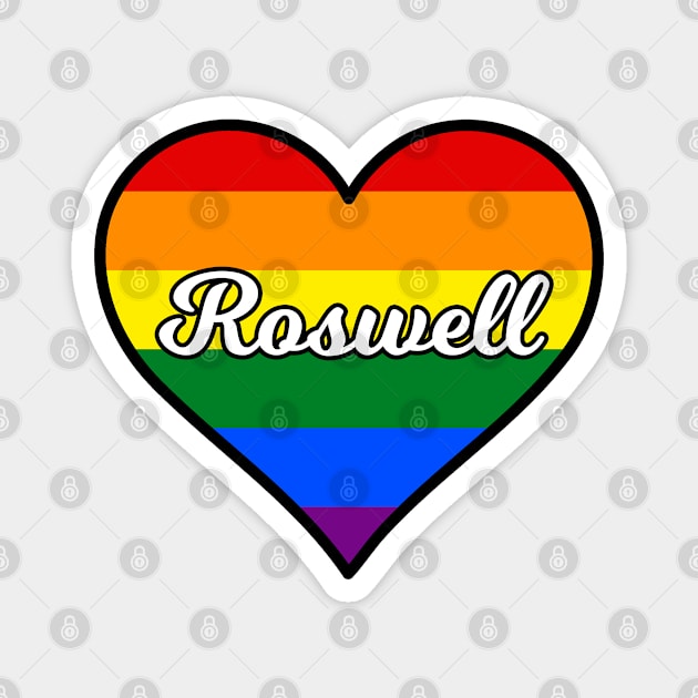 Roswell New Mexico Gay Pride Heart Magnet by fearcity