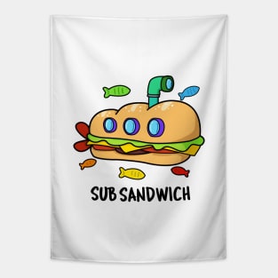 Sub Sandwich Cute Submarine Sandwich Pun Tapestry