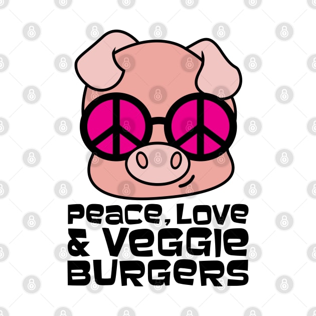 Peace Love Veggie Burgers by defytees