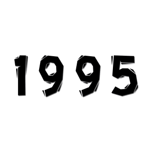 1995 year | simple black T-Shirt