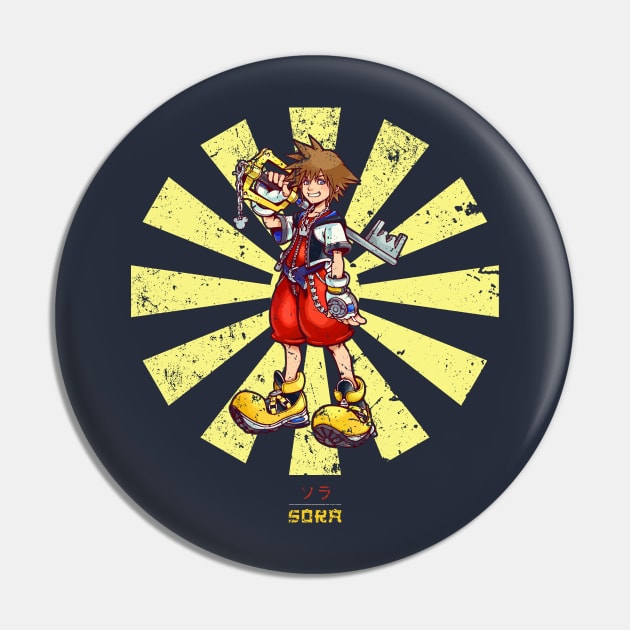 Sora Retro Japanese Kingdom Hearts Pin by Nova5