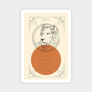 Leo Zodiac Poster Design Magnet