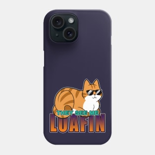 They See Me Loafin' - Orange n White Cat Phone Case