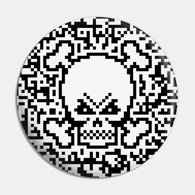 Skull And Crossbones (Quick Response Code / NEG) Pin by MrFaulbaum