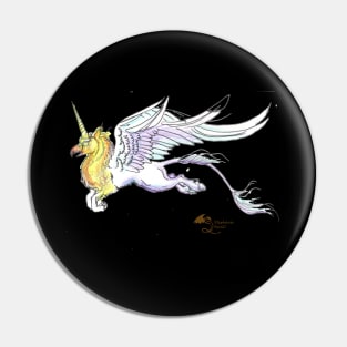 Unicorn Horses Pony Equine Equestrian Hippogriff Falconry Gryphon Griffin Hippogriffin Wings Winged Flying Yin Yang Pin