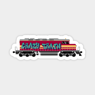 Crazy Train - Rock and Roll Locomotive Magnet