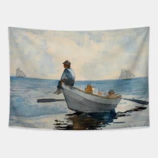 Boys in a Dory by Winslow Homer Tapestry