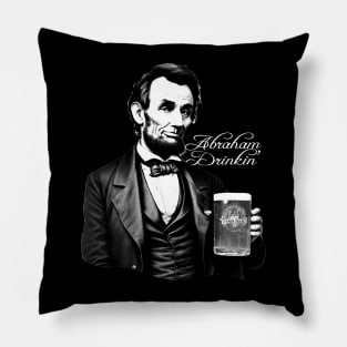 Beer Drinking Abe Lincoln Pillow
