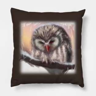 Cute owl painting Pillow