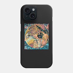 Abstract owl on stump Phone Case