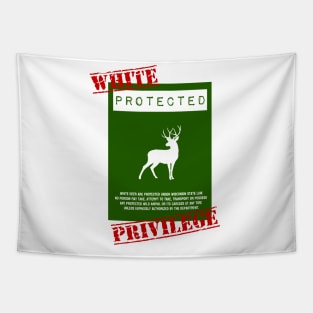 White and Albino Deer Privilege Tapestry