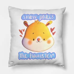 Snowflakes the Hamster - Onesie Design - Onesies for Babies Pillow