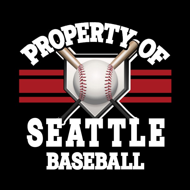 Proud Name Seattle Graphic Property Vintage Baseball by QuickMart