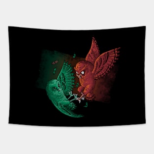 Owl Fighting Tapestry