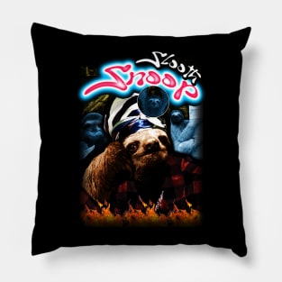 Snoop sloth vintage 90s bootleg design Pillow