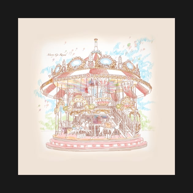 Pastel Circus Carousel by SpiceTree