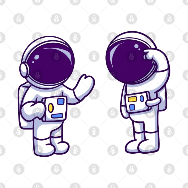 Astronaut Chatting Talking by inhistime5783