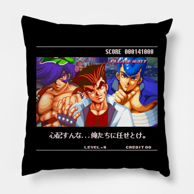 Vaporwave anime aesthetics 32bit retro video games Pillow by KinseiNoHime