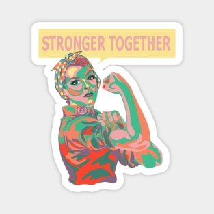 Rosie The Riveter in 40s Colors Magnet