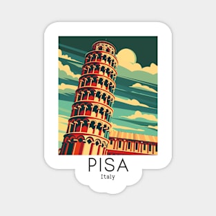 A Vintage Travel Illustration of Pisa - Italy Magnet