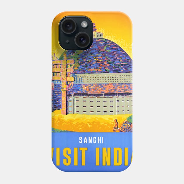 Vintage Travel Poster Visit India Phone Case by vintagetreasure