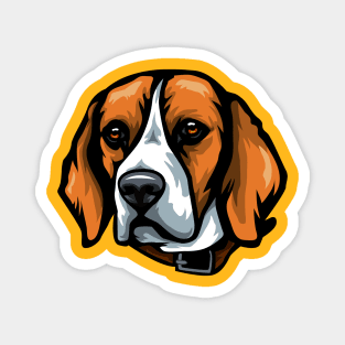 Beagle Portrait Drawing Magnet