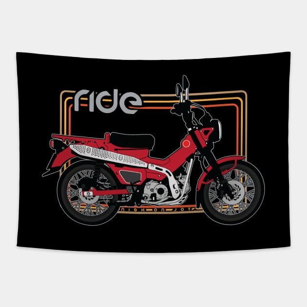 Ride honda trail 125 red Tapestry by NighOnJoy