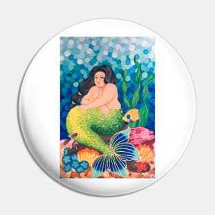 Halelehua Mermaid Hawaiian Goddess Pin