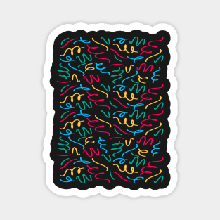 Colourful lines pattern Magnet