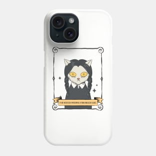 Wednesday Addams Funny Cat Phone Case