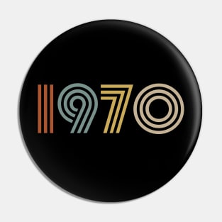 1970 Birth Year Retro Style Pin