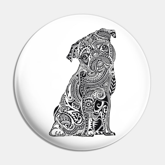 Polynesian Pug Pin by huebucket