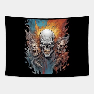 Inferno Skulls Cascade Tapestry