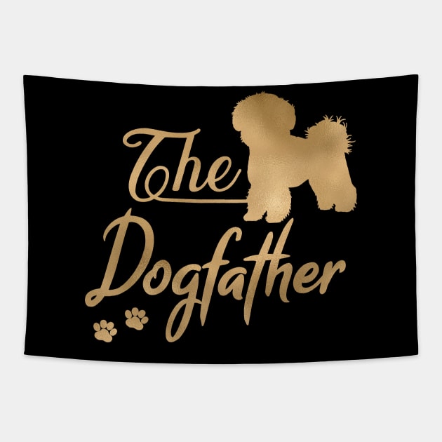 Bichon Frise Dogfather Tapestry by JollyMarten