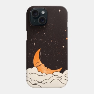 Moon Resting On Clouds Phone Case