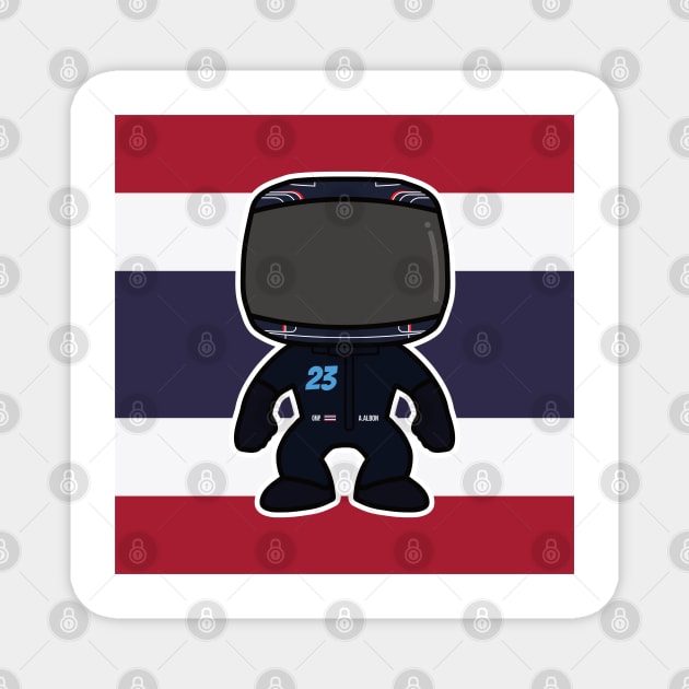 Alexander Albon Custom Bobblehead - 2022 Season Flag Edition Magnet by GreazyL