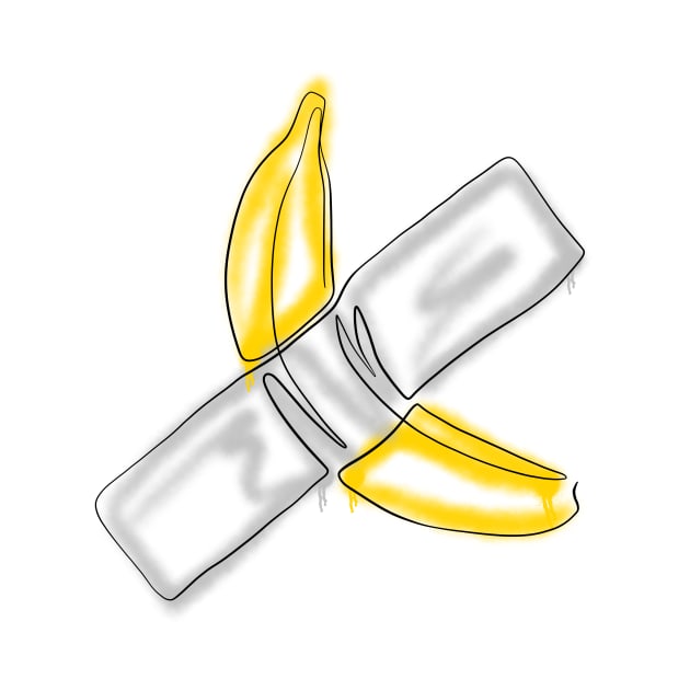 Duct-taped Banana (Spraypaint) by JamesLoCreative