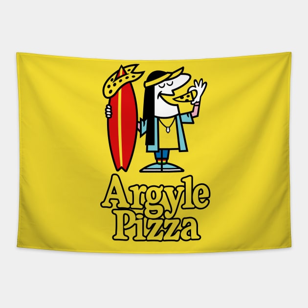 Argyle Pizza v3 Tapestry by demonigote