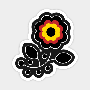 Ojibwe Flower Beadwork Indigenous WAWEZHI CANADA Magnet