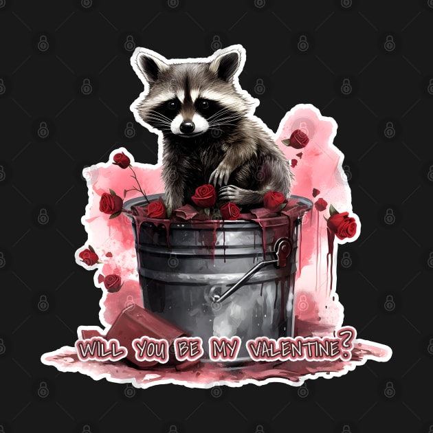 Raccoon Will you be my Valentine? by beangeerie