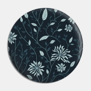 green flowers and leaves pattern Pin