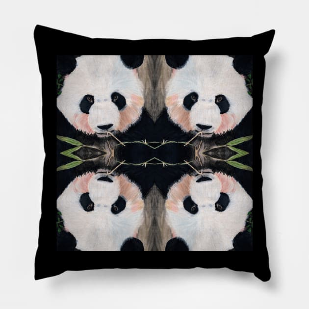 Panda Bear Pillow by teenamarie23art