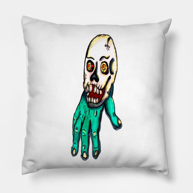 Monster Horror Design Pillow by pitstopart