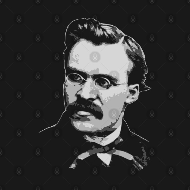 Friedrich Nietzsche Black and White by Nerd_art