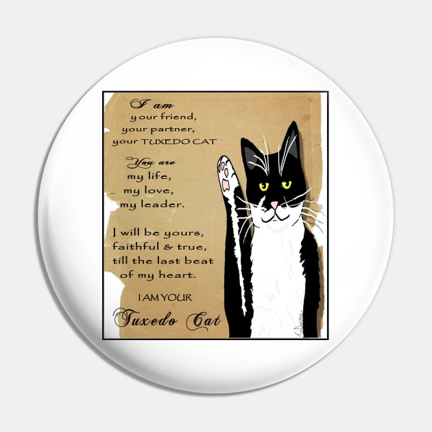 Cute Tuxedo Cat Poem Vintage  Copyright TeAnne Pin by TeAnne