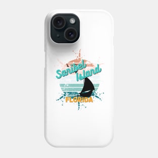 Sanibel Island Florida Retro Exploding Sunset Phone Case