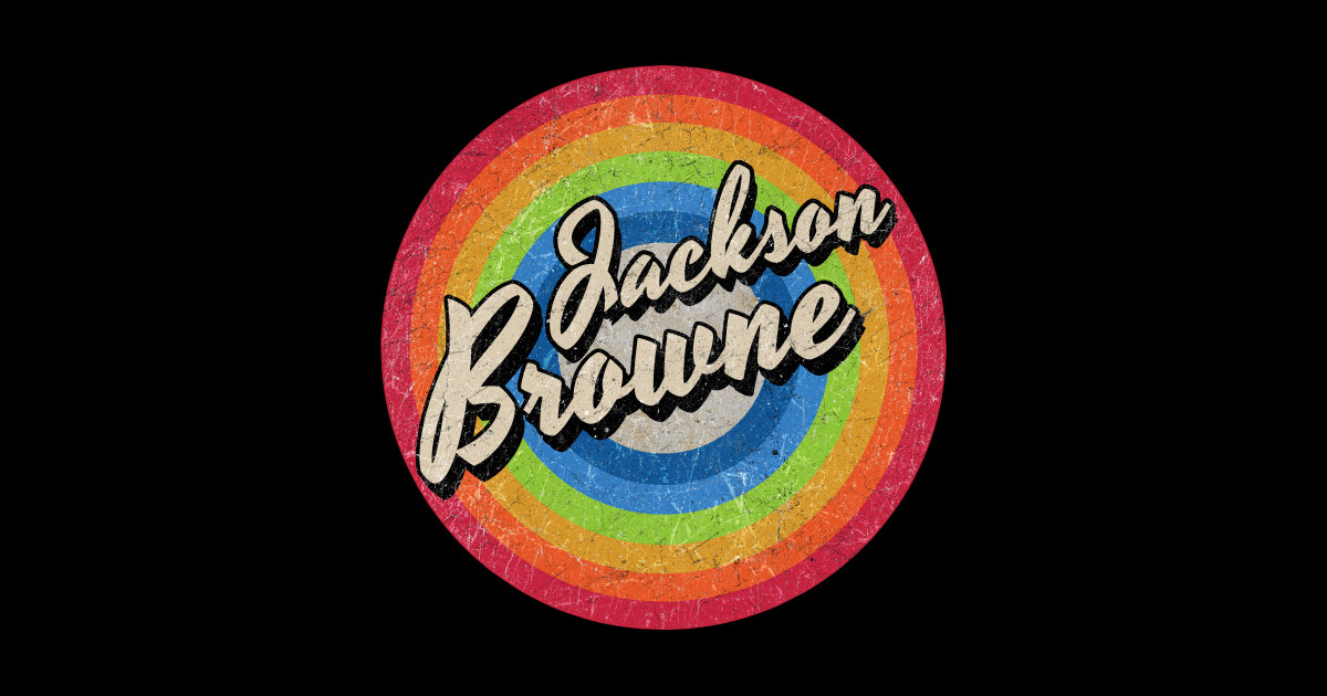 Vintage Style circle Jackson Browne Jackson Browne Sticker