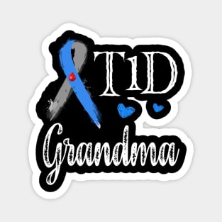 T1D Grandma Type 1 Diabetes Awareness Gift Magnet